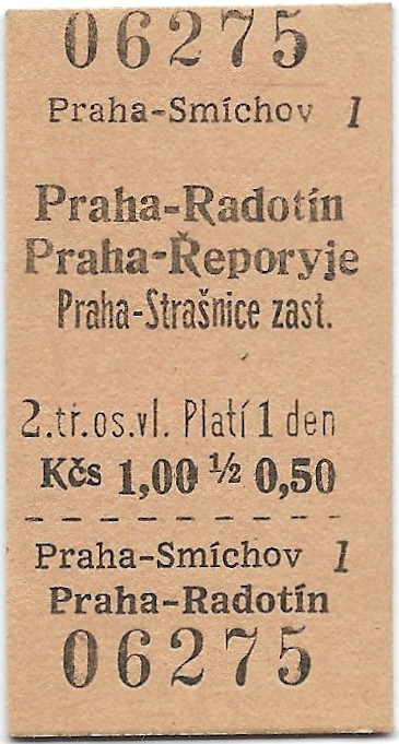Praha-Smíchov - Praha-Radotín, Praha-Řeporyje, Praha-Strašnice zastávka